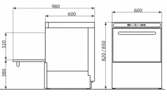 Front-loading dishwasher GE-510