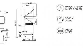 Pass-through dishwasher X150E