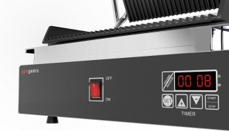 Contact grill grooved + grooved