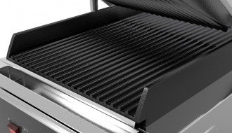 Contact grill grooved + grooved