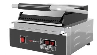 Contact grill grooved + grooved