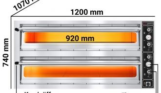 печь для пиццы 2x9-30cm - 30BB