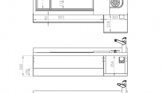 bar cold table 1,6x0,6 - 235L