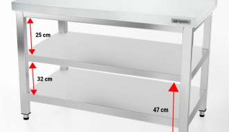 Ruostumaton teräs työpöytä 1200mm
