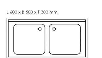 RST Pesuallas lattiajalustalla 1,4 m - 2 pesuallas keskellä L 50 x S 50 x K 30 cm