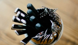Cutlery holder - unperforated - height: 13.5 cm