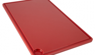 Schneidebrett mit Saftrille - 40 x 60 cm - Rot