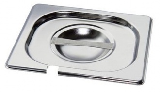 Edelstahl GN Deckel 1/6 - mit Löffelaussparung