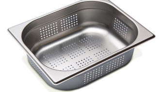 Edelstahl GN Behälter 1/2 - gelocht - Tiefe: 100 mm