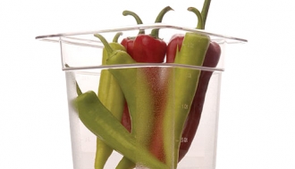 Polycarbonate containers GN 1/6 - clear - height 65mm