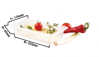 Polypropylene containers GN 1/3 - milky - height 65mm