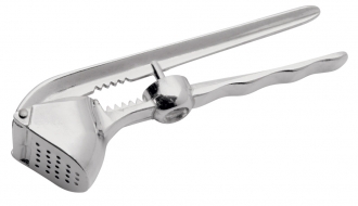 Garlic press with coring machine
