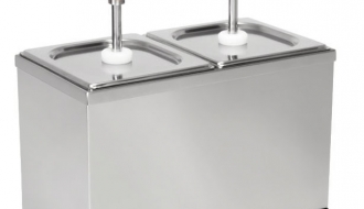 Stainless steel frame for sauce dispenser - 2 x 2 litres