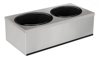 Stainless steel frame for sauce dispenser - 2 x 5 litres