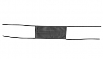 (10 Stück) Stoffmaske | Behelfs-Mundschutz - Schwarz - mit Bindeband - 10er-Set