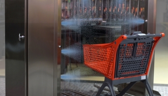 Einkaufswagen-Desinfektionsanlage