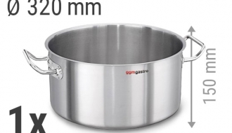 Pot set - 8 pcs. incl. lid | Cooking utensils | Pot | Cooking pot set | Pan | Pot lid | Frying pan | Stainless steel pot | Gastronomy