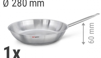 Pot set - 8 pcs. incl. lid | Cooking utensils | Pot | Cooking pot set | Pan | Pot lid | Frying pan | Stainless steel pot | Gastronomy