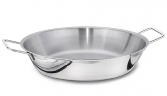 Stainless steel paella pan - Ø 320 mm - height 65 mm