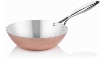 Wok-Pfanne aus Kupfer - Ø 26 cm | Chinapfanne | Asiatische Pfanne | Wokpfanne