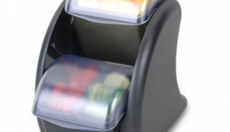 Garnish centre with stand for 2x mini garnish container
