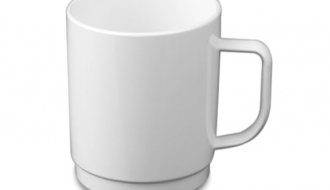Polycarbonate tea / coffee cup, White - 250 ml - 50 picces
