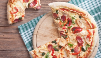 Pizza plate with juice groove - Ø 38 cm | Pizza board | Wooden plate