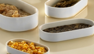 Dessert / salad bowl - oval - Ø 20 cm - set of 6