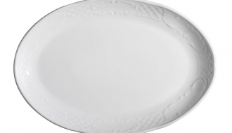 (6 Stück) CLASICO - Platte/ Teller oval - Ø 32 cm
