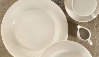 (6 Stück) SEMPRE - Platte/ Teller oval - Ø 23 cm