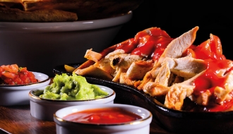 (6 Stück) Fajita Servierset - 6-teilig - Gusseisenpfanne mit Stiel