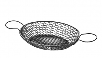 (6 Stück) Fingerfood Korb - oval mit Griffen