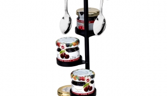 (12 Stück) Marmeladen Etagere / Buffetständer - mit 4 Ablagen