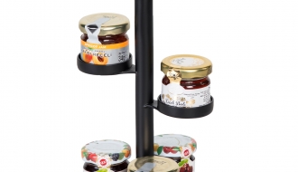 (12 Stück) Marmeladen Etagere / Buffetständer - mit 5 Ablagen