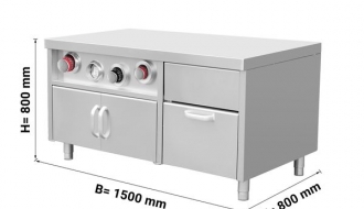 Lämpökaappi 1,5m 4xGN1/1