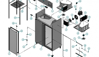 Fridge freezer (GN 2/1) - with 2 doors