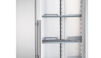 Bäckereitiefkühlschrank ECO - 0,74 x 0,97 m - mit 1 Glastür, Schienen & Tragrosten