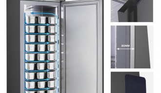 Eistiefkühlschrank - 0,74 x 0,87 m - 647 Liter - mit 1 Tür - Schwarz