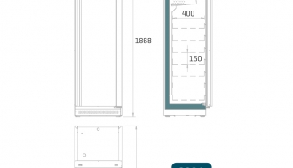Medizinkühlschrank - 0,59 x 0,6 m - 305 Liter - mit 1 Tür