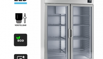 Refrigerator (GN 1/1) - with 2 glass doors