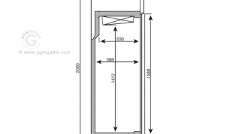 Refrigerator (GN 1/1) - with 1 glass doors