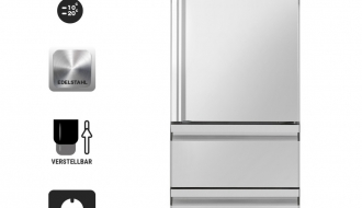 Tiefkühlschrank - 0,7 x 0,81 m - mit 1 Edelstahlhalbtür & 2 Schubladen 1/2