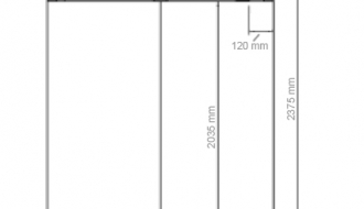 Roll-in refrigerator (GN 2/1 + EN 600x400) - with 2 door