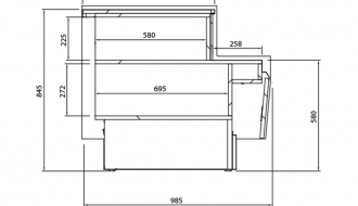 Countertop 1,50 m / 0,98 m