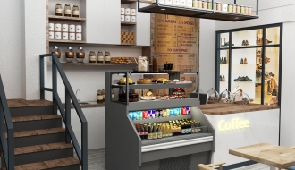 Sales counter / refrigerated counter - 1.32 x 0.93 m