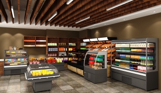 Sales counter / refrigerated counter - 1.32 x 0.93 m