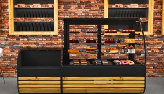 Kuchenvitrine - 1,34 x 0,82 m - mit 3 Glasablagen