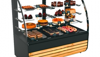 Kuchenvitrine - 1,58 x 0,82 m - mit 3 Glasablagen