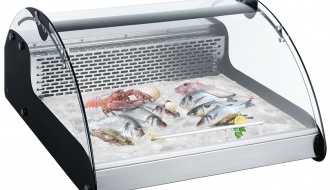 Table refrigerated display cabinet for fish