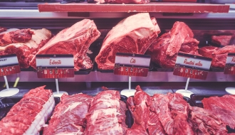 Table refrigerated display cabinet for fish